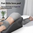 thumbnail image 4 of Cushions & Pillows 2Pcs Set Ergonomic Memory Foam Intimate Positioning Pillow for Couples with Mini Support Cushion Dark Grey, 4 of 5