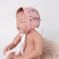 thumbnail image 2 of ITFABS Babies Prop Bonnets, Floral Lace Ruffle Edge Bottom Straps Tie Photography Cap, 2 of 4