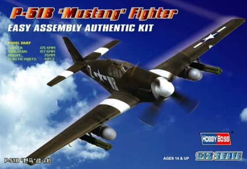 WWII US AIR FORCE P-51D MUSTANG HOBBY BOSS 1:72 SCALE PLASTIC MODEL AIRPLANE KIT