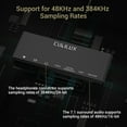 thumbnail image 4 of Cubilux 7.1 USB Envolvente Sound Card- Frecuencia de Muestra de 48KHz-384KHz para Audífonos, Tarjeta de Sonido Externa para Laptop PC-compatible con Windows Line-in y Micrófono Estéreo in, 4 of 6