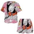 thumbnail image 3 of Cuphead Mugman Cartoon Summer Home Suit For Womens Short-Sleeved Pajama Set 2pcs Loungewear Soft Sleepwear T-Shirts Tee Shirt Top And Short Sleeping Pants, 3 of 8
