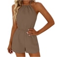 thumbnail image 5 of Rvasteizo Women Fashion Solid Backless Romper Pockets, 5 of 5
