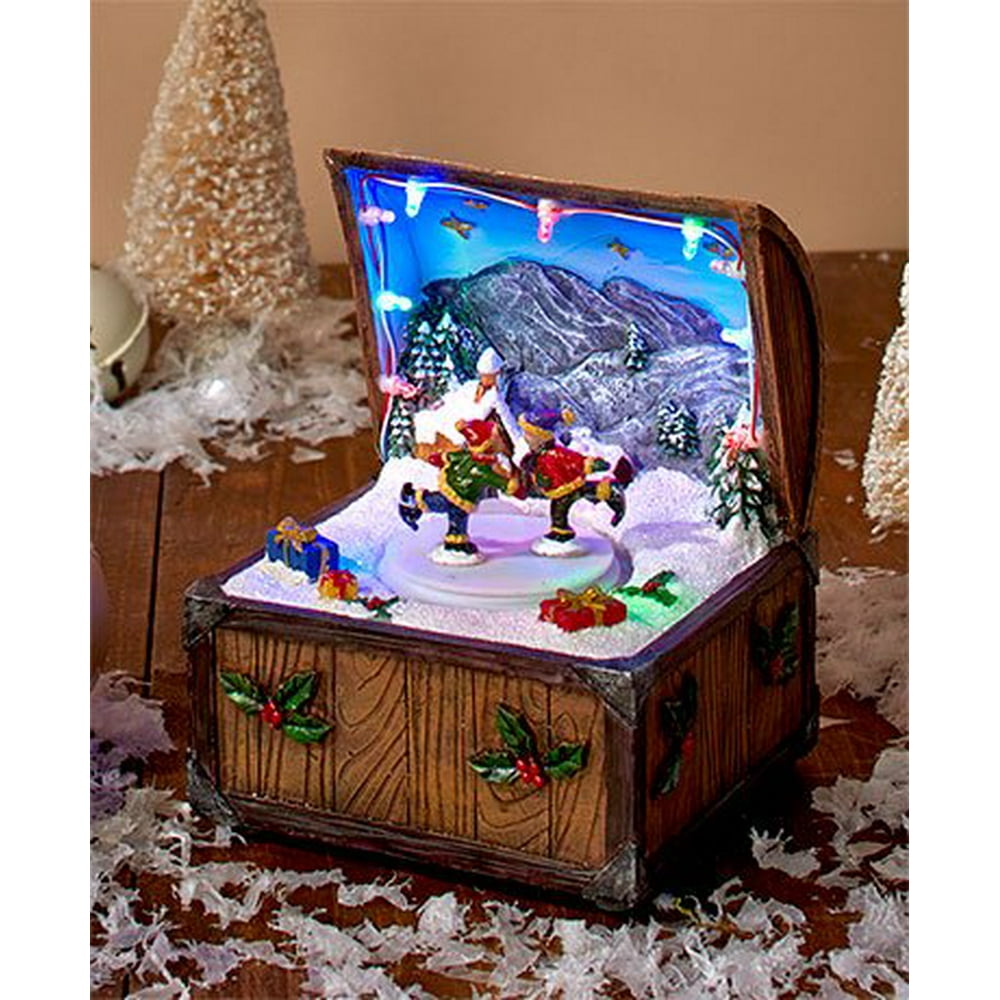Animated Holiday Music Boxes (Ice Skating)