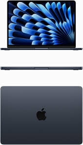 Restored Apple 15-inch MacBook Air: Apple M3 chip with 8-core CPU and 10-core GPU, 8GB, 256 Midnight Good thumbnail 13