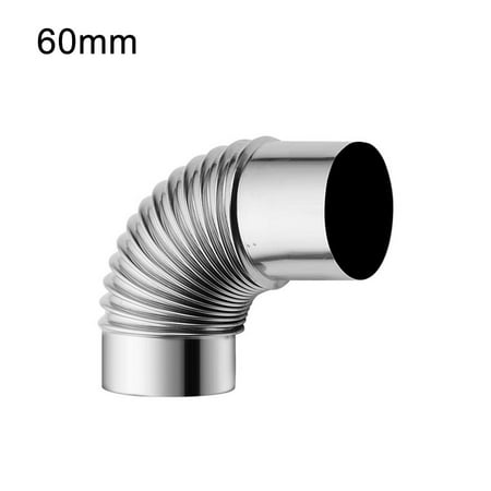 

60 /70 /80mm Stainless Steel 90° Elbow Chimney Liner Bend Multi Flue Stove Pipe