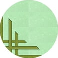 thumbnail image 1 of Ahgly Company Machine Washable Indoor Round Transitional Green Area Rugs, 7' Round, 1 of 7