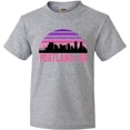 thumbnail image 3 of Inktastic Portland Oregon Retro Sunset Skyline Youth T-Shirt, 3 of 5