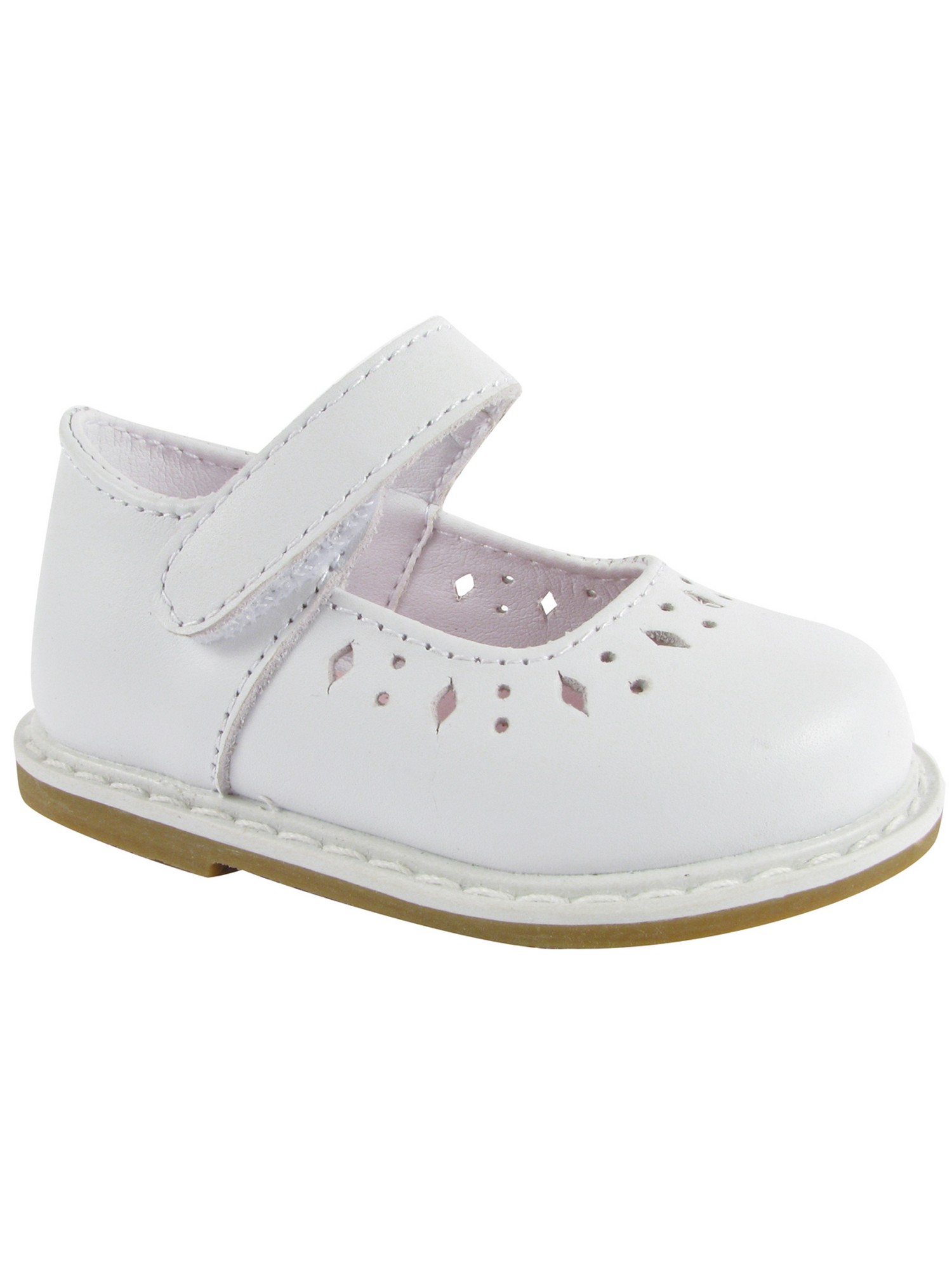 Baby Deer Baby Deer Little Girls White Leather Strap