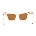 thumbnail image 2 of Womens Gothic Square Cat Eye Retro Fashion Sunglasses Peach Brown, 2 of 4