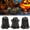 Black, variant on 3-Piece LED Cute Ghost Ceramic Tabletop Figurines – Glowing Halloween Decor with Warm Light for Desks, Windowsills, and Indoor Venues