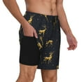 thumbnail image 3 of Balery Christmas Deers Mens Swim Trunks Swim Shorts for Men Quick Dry Inseam Beach Shorts with Compression Liner Pocket-X-Large, 3 of 9