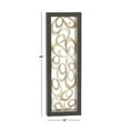 thumbnail image 3 of DecMode Gold Metal Scallop Ribbon Abstract Wall Decor with Black Frame, 3 of 7