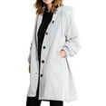 thumbnail image 1 of LUXUR Ladies Hoodie Jacket Baggy Fall Overcoat Gray 4XL, 1 of 3