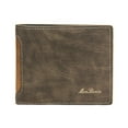 thumbnail image 1 of Fashion Color Blocking Short Wallet Men Leather Open Purse Multiple Card Slots Clutch Bag, 1 of 5