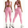 thumbnail image 2 of Women’s Leopard Workout Set, 2 Piece Sports Bra & High Waist Leggings, Yoga Gym Outfit, 2 of 6