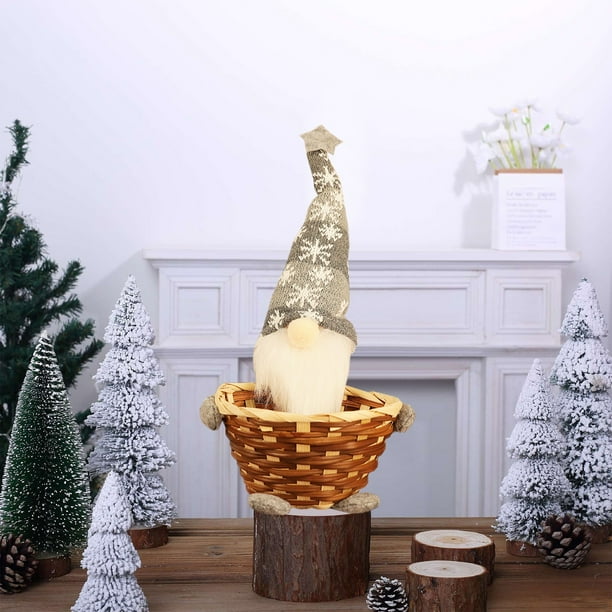 Panier de Bonbons de Noël, Ornements de Poupée, Panier de Décoration de Bureau pour les Fêtes, Jouets, Ornements Adaptés pour Exposition dans le Salon