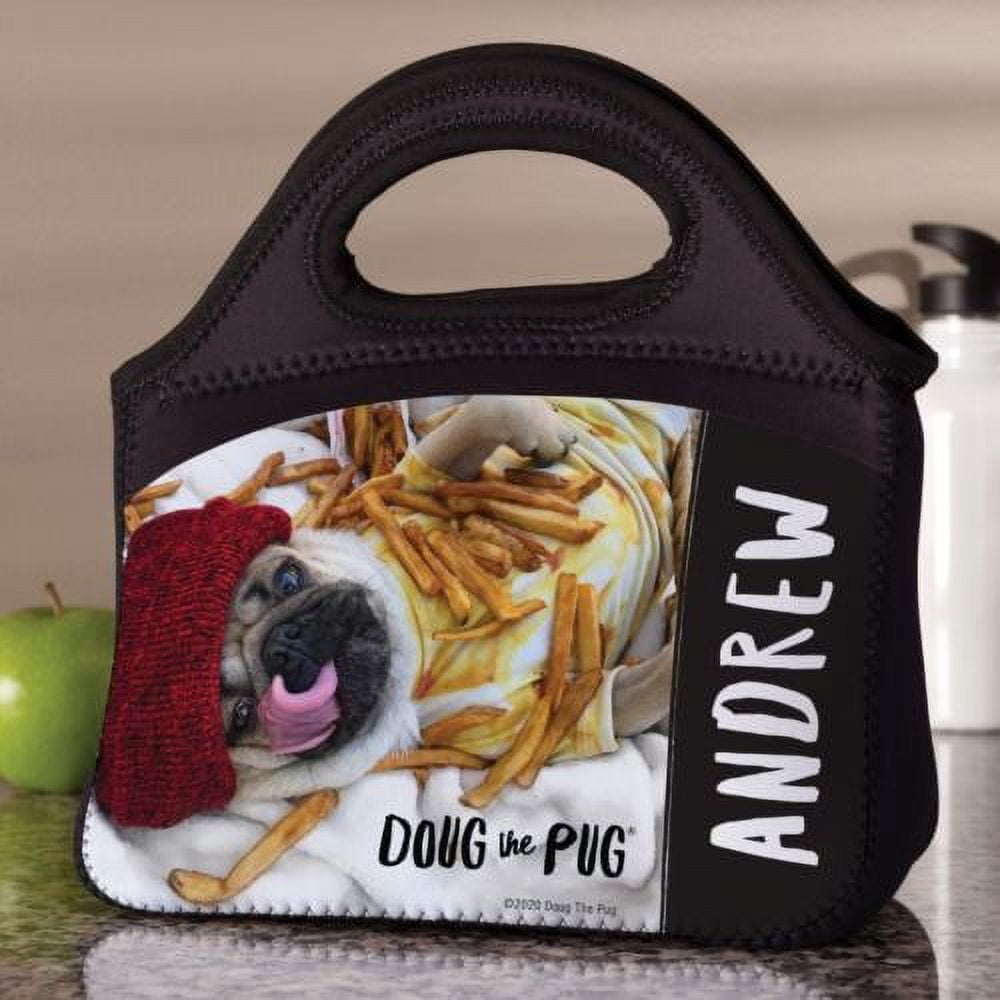 Personalized Doug The Pug French Fries Lunch Tote
