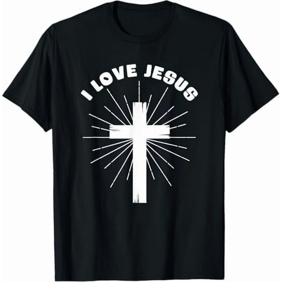 I Love Jesus I Heart Jesus Funny Jesus T-Shirt, Christian Shirt for Women Men Religious Graphic Crewneck Faith Tee