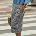 thumbnail image 5 of Karight Women's Summer Casual Cargo Shorts Elastic Waist Drawstring Hiking Bermuda Shorts with Pockets, 5 of 8