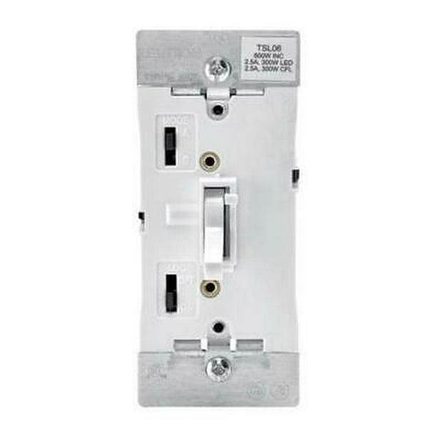 Leviton White 600 watt Toggle Dimmer Switch 1 pk