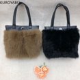 thumbnail image 5 of Bolso de mano vintage de piel sintética con asa superior pequeña para mujer, bolso de felpa, elegante bolso de mano peludo, bolso cruzado de piel sintética, bolso de mujer, 5 of 5