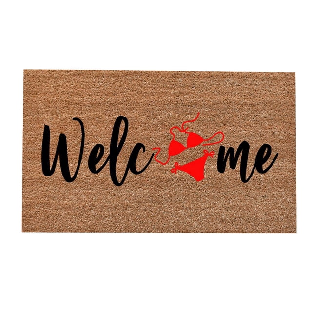 Tapis d'Entrée d'Été pour l'Extérieur pour Porte d'Entrée Tapis de Porte Tapis de Porte d'Entrée Ruban pour Planchers en Carreaux Tapis de Bienvenue Tapis de Porte Naturel Tapis de Bienvenue Rustique Parfait pour une Utilisation Intérieure et Extérieure, 16x24 Pouces