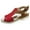 Red, variant on Women's Orthopedic Wide Width Wedge Sandals Summer Platform Open Toe Comfort Casual