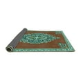 thumbnail image 2 of Ahgly Company Indoor Rectangle Medallion Turquoise Blue Traditional Area Rugs, 5' x 7', 2 of 4