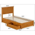 thumbnail image 5 of Felicity  Wood Platform Bed with Panel Footboard & Drawers in Light Toffee, 5 of 5