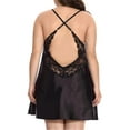 thumbnail image 5 of KVMeteor Women's Plus Size Lingerie See Through Lace Sleeeveless Pajamas Nightgown, 5 of 5