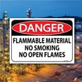 thumbnail image 3 of Adhesivo de advertencia de peligro, material inflamable, no se puede fumar, 10 unidades, 3 of 3