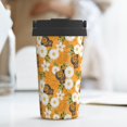 thumbnail image 6 of Zufioo White Floral and Butterflies Print Portable Insulated Coffee Cup, Stainless Steel Vacuum Cup with Lid, Leak-proof, Unisex, Suitable for Car, Cafe, Office, 6 of 8