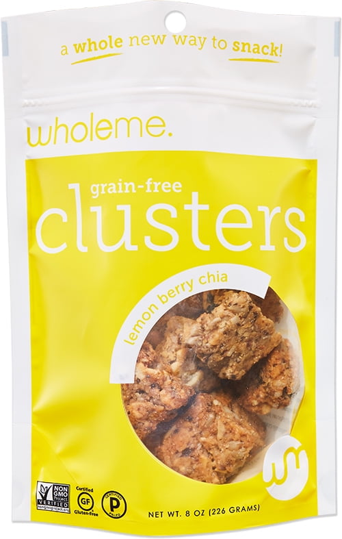 WholeMe, Grain-Free Granola, Gluten Free, Grain-Free Lemon Berry Chia Clusters, 8 oz