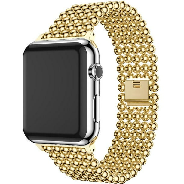 iPM iPM Stainless Steel Beads Link Chain Watch Band for Apple Watch