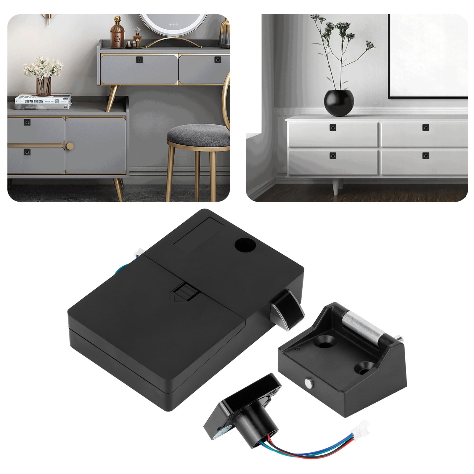Suodoka Smart Fingerprint Drawer Lock, Keyless Biometric Cabinet Lock for Home Office Furniture (1.18x1.18x0.83 in / 3x3x2.1 cm)
