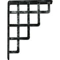 thumbnail image 2 of Ekena Millwork 1 1/2"W x 7 1/2"D x 10"H Diane Wrought Iron Bracket, (Single center brace), Antiqued Silver, 2 of 10