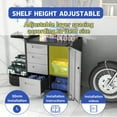 thumbnail image 4 of Heavy-Duty Metal Garage Storage Cabinet with Wheels - Sturdy and Durable Tool Storage Cabinet for Garage, Office, and Home Organizer Solutions, 4 of 21