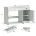 thumbnail image 3 of RichYa 47.2"W Home Office Desk with Storage Drawers,Modern Computer Writing Desk for Study, Workstation for Living Room, 3 of 11