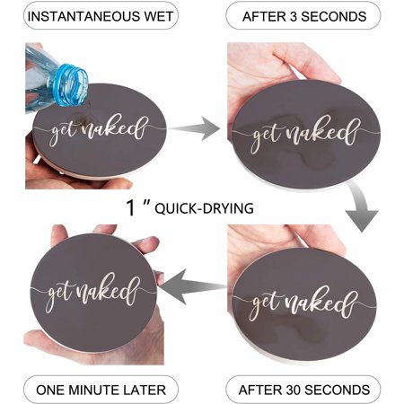 

FMSHPON Get Set of 8 Round Coaster for Drinks Absorbent Ceramic Stone Coasters Cup Mat with Cork Base for Home Kitchen Room Coffee Table Bar Decor