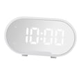 thumbnail image 3 of Reloj despertador digital LED con pantalla de 2, 12 y 24 horas y brillo ajustable para escritorio Blanco, 3 of 9