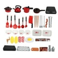 thumbnail image 1 of Juego de simulación de ollas para niños, juego de rol de cocina, juguetes de cocina de plástico imaginativos, color rojo, 1 of 14