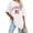 White, variant on Womens Fashion Round Neck Short Sleeved Letter Printed T Shirt Top Long T Shirts for Leggings for Women Long Sleeved Tops Womens Swim Tee Plain Tees for Women Long Sleeve Heat Womens Swim Workout Tees