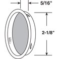 thumbnail image 2 of Mortise Closet Door Pull, 5/16 in. Depth x 2-1/8 in. Outside Diameter, Stamped Steel, Satin Nickel Finish, Pack of 5, 2 of 2