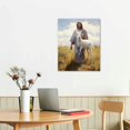 thumbnail image 2 of COMIO  Jesus Picture Poster, Jesus and The Lamb Canvas Wall Art, The Lord Is My Shepherd Wall Art, Jesus Painting, Christian Posters, 2 of 4