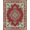 Red, Pattern 20, variant on ODIKA 8'x10' Washable Area Rug Non-Slip Chair-Friendly Mat Medallion With Floral Scroll And Border Boho Vintage Inspired Playful Expressive for Dining Room, Large Office, Lounge