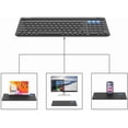thumbnail image 3 of Wireless Bluetooth Keyboard for Windows, iOS, Android, Computer, Laptop, Smartphone - Multi-Functional with Built-in Cradle, 3 of 4
