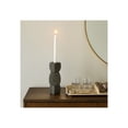 thumbnail image 2 of Decorative Ceramic Stacked Candle Holder for Home Decor - Modern Taper Candlstick Holder for Mantel, Console Table, or Living Room - Perfect Candle Stand Holder for Table Centerpieces - 9", Black, 2 of 11