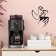 thumbnail image 3 of Metal Coffee Wall Art Decor,Minimalist Women Drink Coffee Shape Wall Art, Modern Abstract Line Drawing Coffee Sculptures, 3 of 5