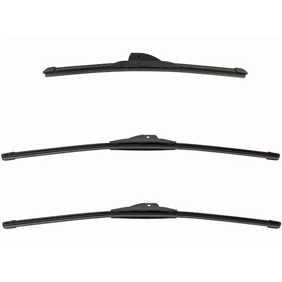 Wiper Blade Set 3 Piece - Compatible with 2010 - 2016 Land Rover LR4 2011 2012 2013 2014 2015