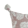 thumbnail image 2 of My Texas House Ava Floral Printed Cotton Slub Decorative Pillow, 18" x 18", Rose Smoke, 2 of 5